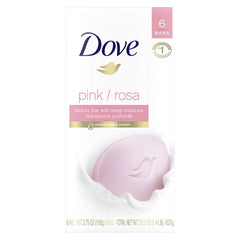 Dove Beauty Bar, Pink, 4 oz (Pack of 6)