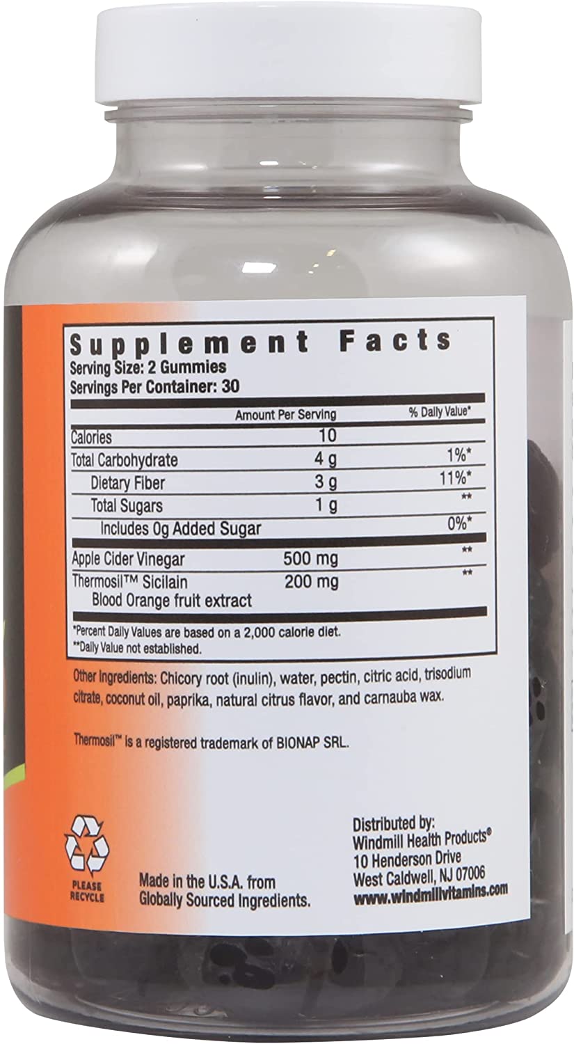 Windmill DietWorks Fat Burner Thermo Gummies, Citrus Flavor, 60 Gummie