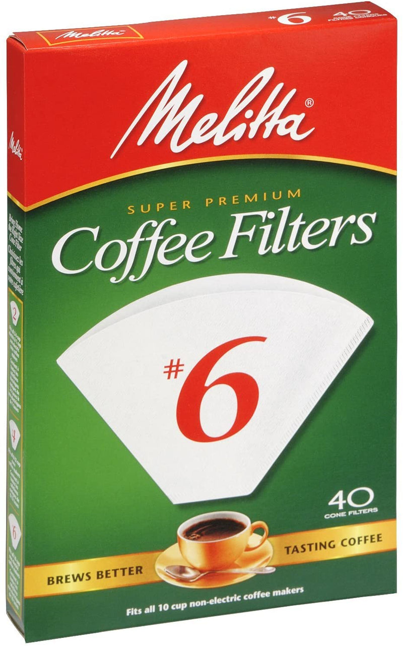 Melitta Super Premium Coffee Filters # 6 40 count