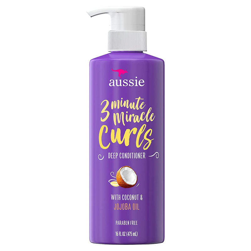 Aussie 3 Minute Miracle Curls Conditioner Pump, Citrus, 16 Fl Oz