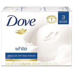 Dove Beauty Bar, White, 3.17 Ounce (Pack of 3)