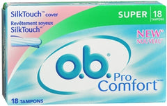 OB Pro Comfort Applicator Free Digital Tampons, Super Absorbency, 18 Count