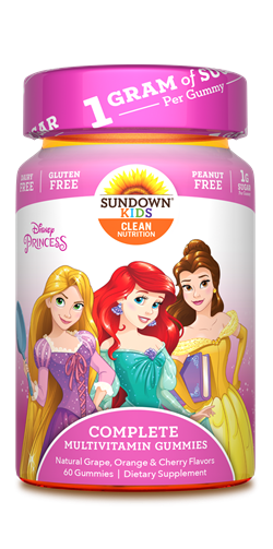 Sundown Kids Disney Princess Complete Multivitamin Gummies, 60 Count