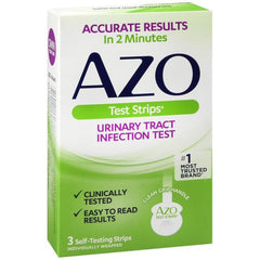 AZO Urinary Tract Infection Test Strips, UTI Test Results in 2 Minutes, 3 CT