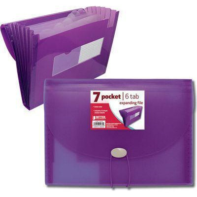 Better Office Products 7 Pocket Expanding Letter File, 1 Count