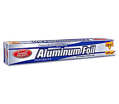 Home Select Aluminum Foil, 12" x 25', 1 Roll