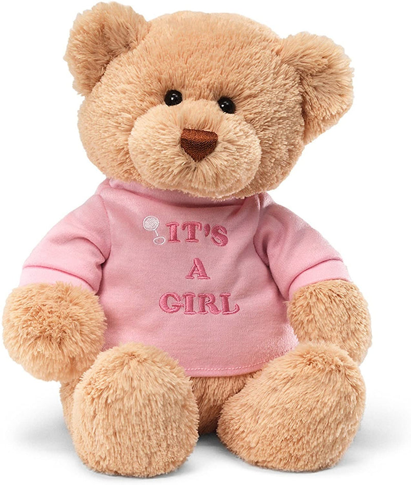 GUND It’s a Girl T-Shirt Teddy Bear Stuffed Animal Plush in Pink