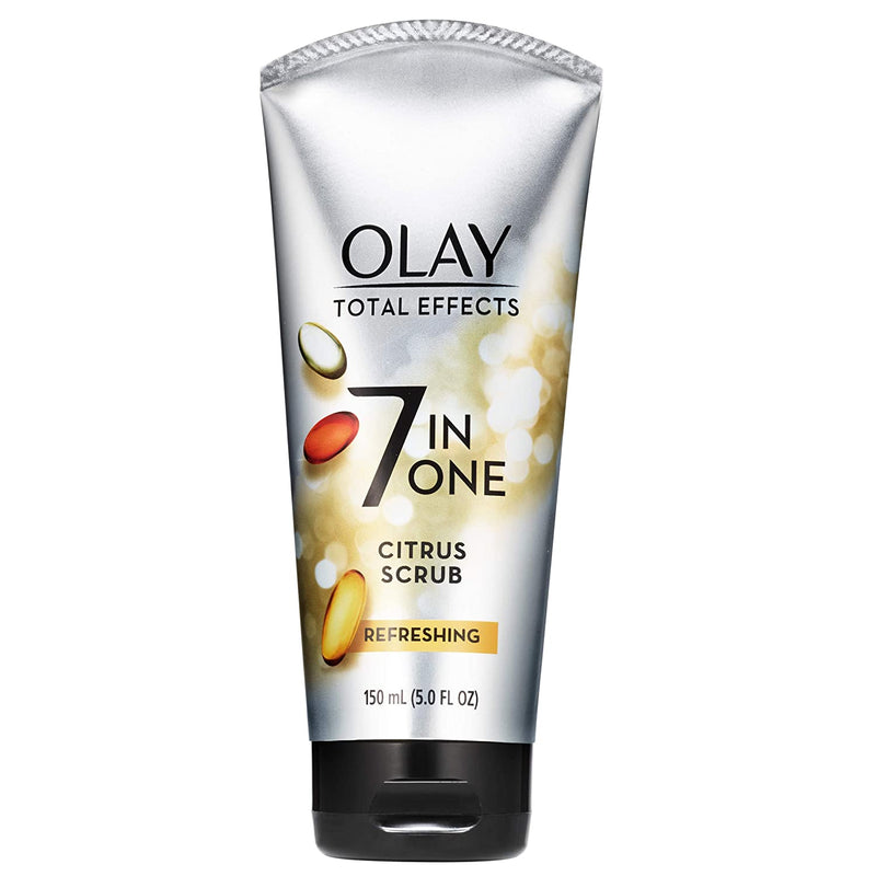 Olay Total Effects Refreshing Citrus Scrub Face Cleanser, 5 oz, Pack of 3