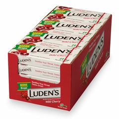 Luden's Wild Cherry Cough Drops, 20 Drops, Pack of 20