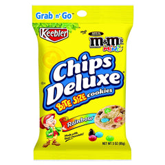 Keebler Chips Deluxe, Bite Size Cookies, Rainbow, with M&M's Mini Chocolate Candies, Grab 'n' Go, 3 oz