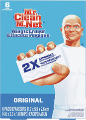 Mr. Clean Magic Eraser Original Cleaning Pads with Durafoam, White, 6 Count