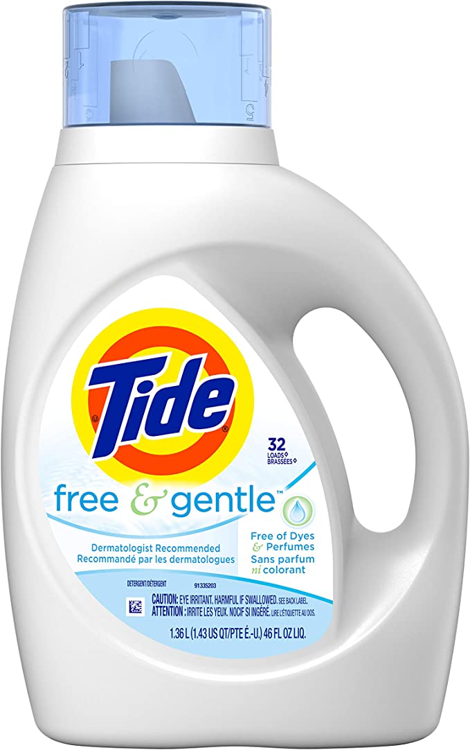 Tide Free & Gentle Liquid Laundry Detergent, 32 loads 46 fl oz