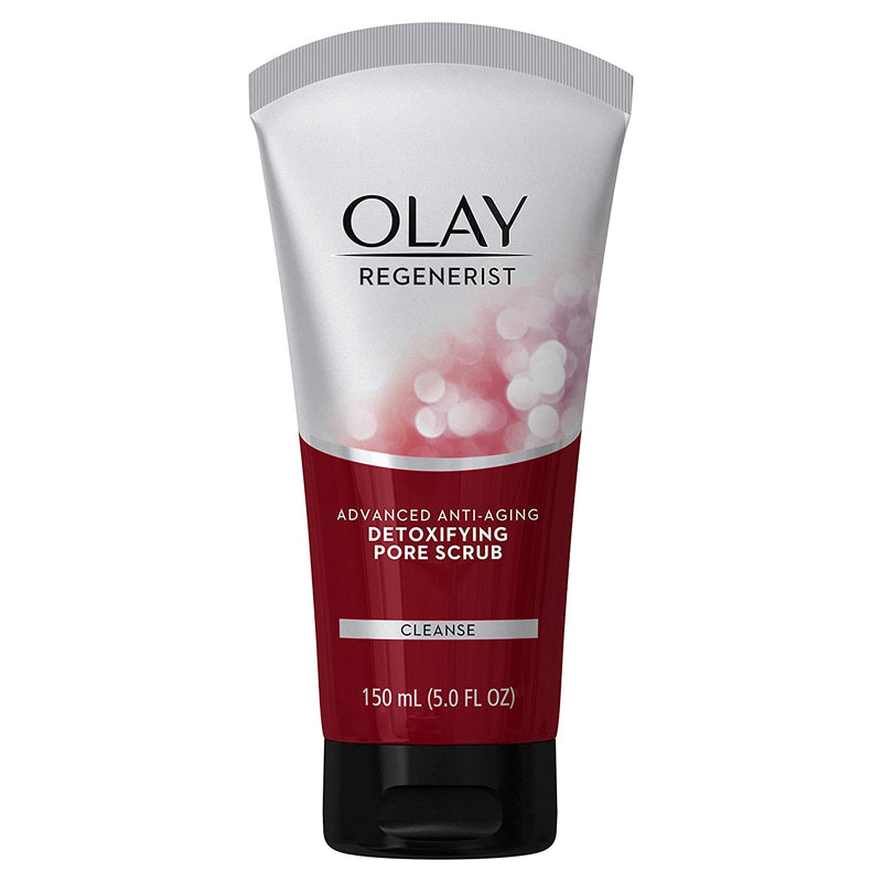 Olay Regenerist Cleanse Detoxifying Pore Scrub Facial Cleanser, 5.0 fl oz, Pack of 2