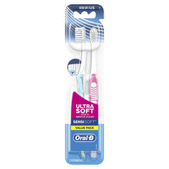 Oral-B Sensi-Soft Toothbrushes, Ultra Soft, 2 Count