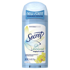 Secret Invisible Solid Tropical Orchid Antiperspirant/Deodorant, 2.6 Ounce