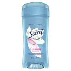 Secret Flawless Crystal Clear Gel Clean Powder Antiperspirant and Deodorant 2.7 oz
