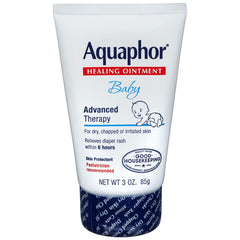 Aquaphor Baby Healing Ointment - Advanced Therapy for Chapped Cheeks and Diaper Rash - 3 oz. Tube