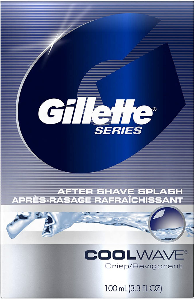 Gillette Series Men's Cool Wave Scent After Shave Splash, 3.3 fl oz