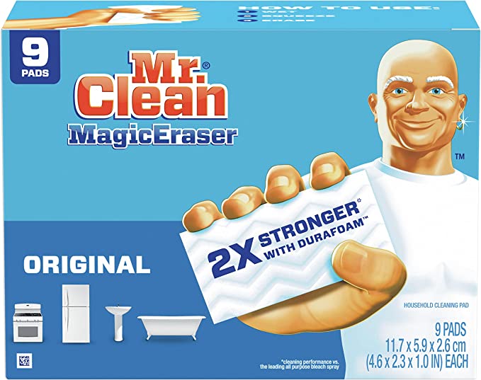 Mr. Clean Magic Eraser Original, Cleaning Pads with Durafoam, 9 Count