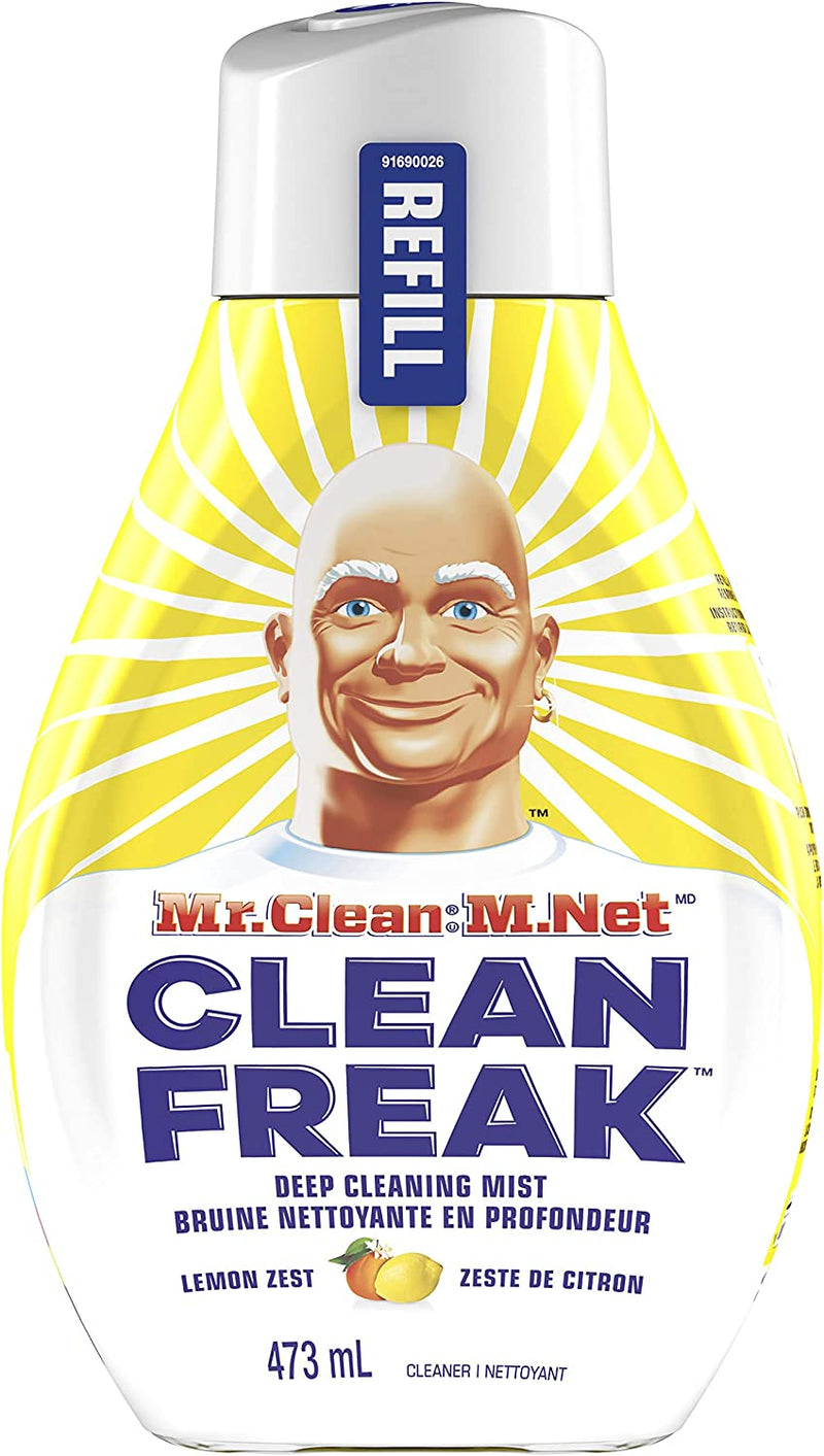 Mr. Clean, Deep Cleaning Mist Multi-Surface Spray, Lemon Zest Scent Refill, 1 Count, 16 Fl Ounce