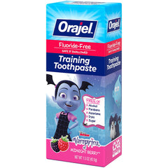 Orajel Disney Vampirina Midnight Berry Fluoride-Free Training Toothpaste, 1.5 oz