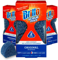 Brillo Scrub Max Odor Resistant No Scratch Scrubber - All Purpose Pack of 3