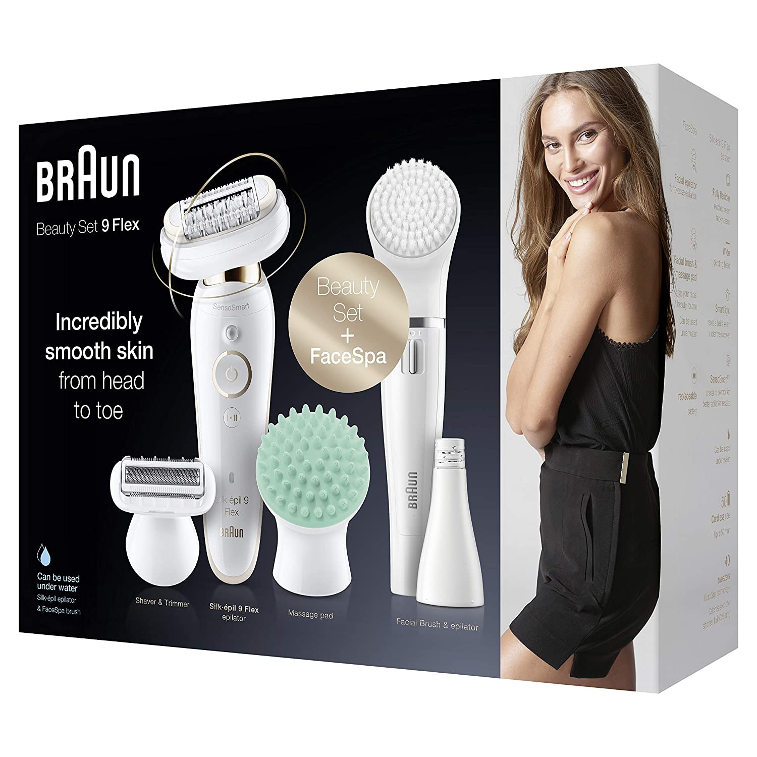 Braun 9710SILKEP Silk-épil electric epilator with cooling glove