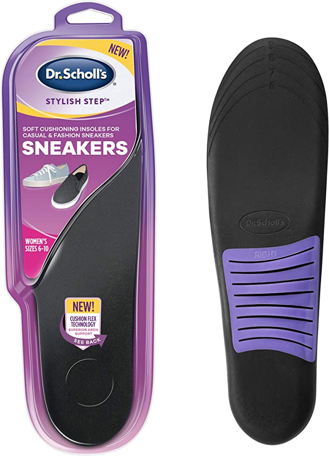 Dr. Scholl's Soft Cushioning Insoles for Sneakers, Superior Shock Absorption and Cushioning (Women's Size 6-10), 1 Count*