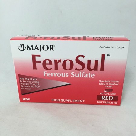 Major FeroSul Red Tablets, 325mg, 100ct