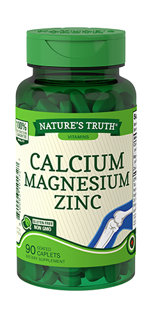 Nature's Truth Calcium, Magnesium, and Zinc Coated Caplets, 90 Count
