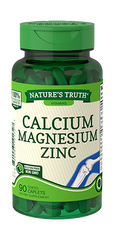 Nature's Truth Calcium, Magnesium, and Zinc Coated Caplets, 90 Count