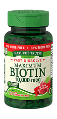 Nature's Truth Maximum Biotin Fast Dissolve Tablets, 10,000mcg, 120 Count
