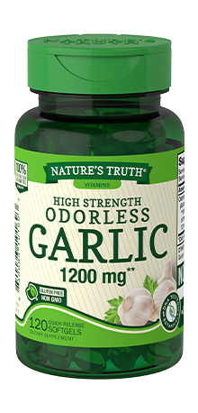 Nature's Truth High Strength Odorless Garlic Quick Release Softgels, 1200mg, 120 Count
