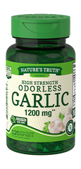 Nature's Truth High Strength Odorless Garlic Quick Release Softgels, 1200mg, 120 Count