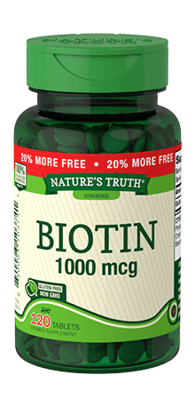 Nature's Truth Biotin Tablets, 1000mcg, 120 Count