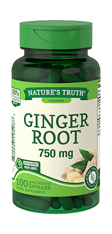Nature's Truth Ginger Root Quick Release Capsules, 750mg, 100 Count