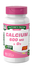 Nature's Truth Calcium Plus Vitamin D Coated Caplets, 60 Count