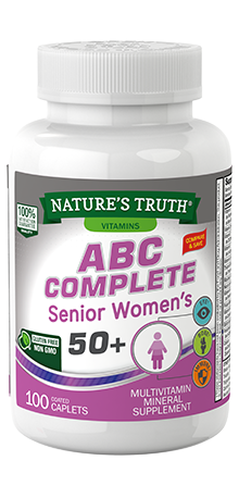 Nature's Truth ABC Complete Senior Women's 50+ Coated Caplets, 100 Count
