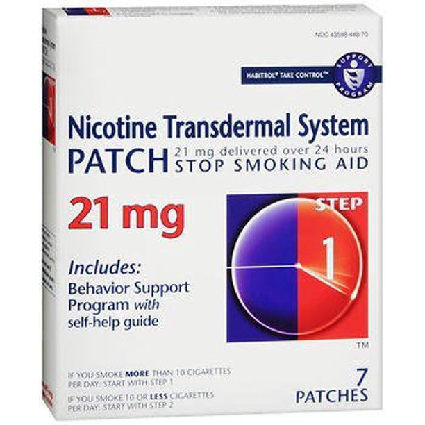 Habitrol Nicotine Transdermal System Patch 21 mg Step 1, 7 Count