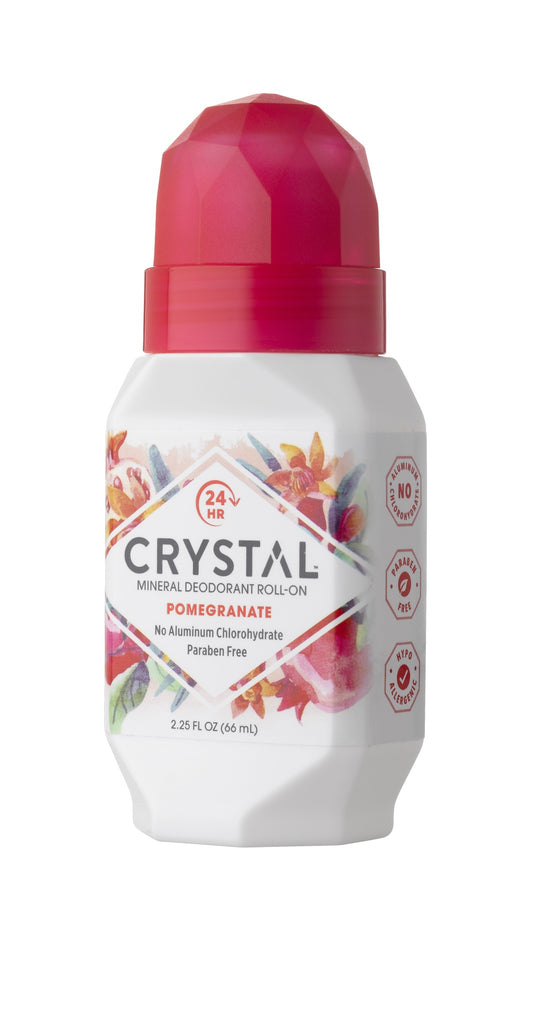Crystal Mineral Deodorant Roll-On, Pomegranate 2.25 oz