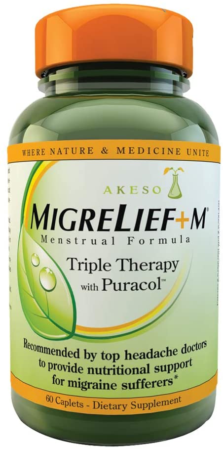 MigreLief+M for Menstrual/Hormonal Migraines, 60 Caplets