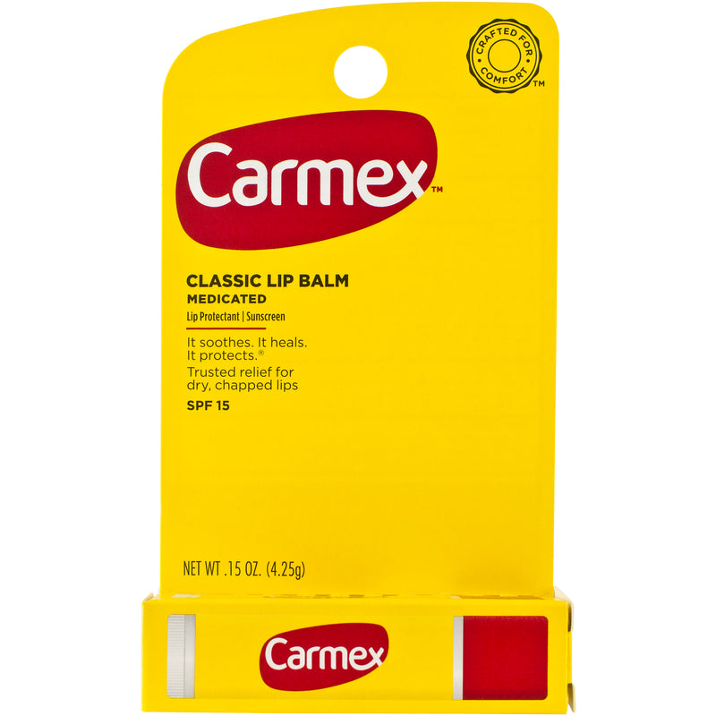 Carmex Classic Lip Balm - Medicated - SPF 15 - 0.15 oz tube