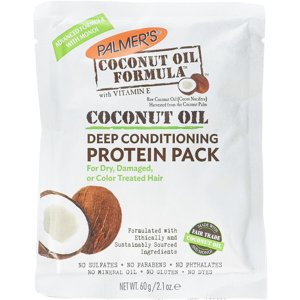 Palmer's Coconut Oil Formula Deep Conditioning Protein Pack Hair Treatment for Dry, Color Treated or Damaged Hair, 2.1 oz*