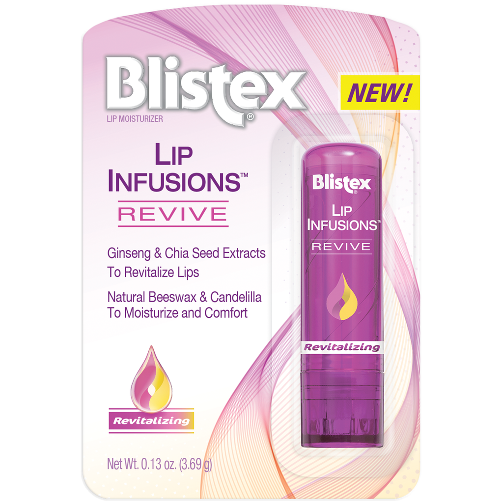 Blistex Lip Infusions Revive Lip Balm w Ginseng & Chia Seed Extracts, 0.13 oz