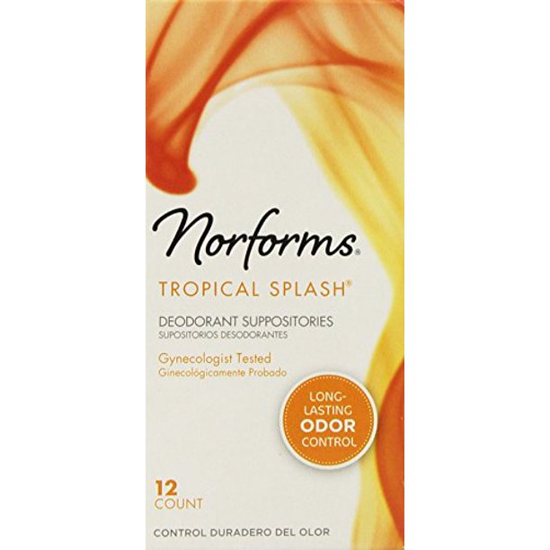 Norforms Deodorant Suppositories - Tropical Splash - 12 count*