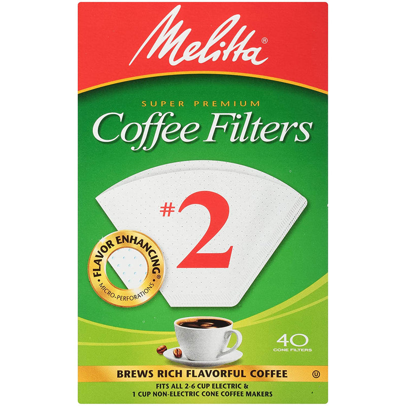 Melitta Super Premium Coffee Filters #2 40 count
