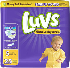 Luvs Ultra Leak guards, Stage 5 Disposable Diaper, 25 Count
