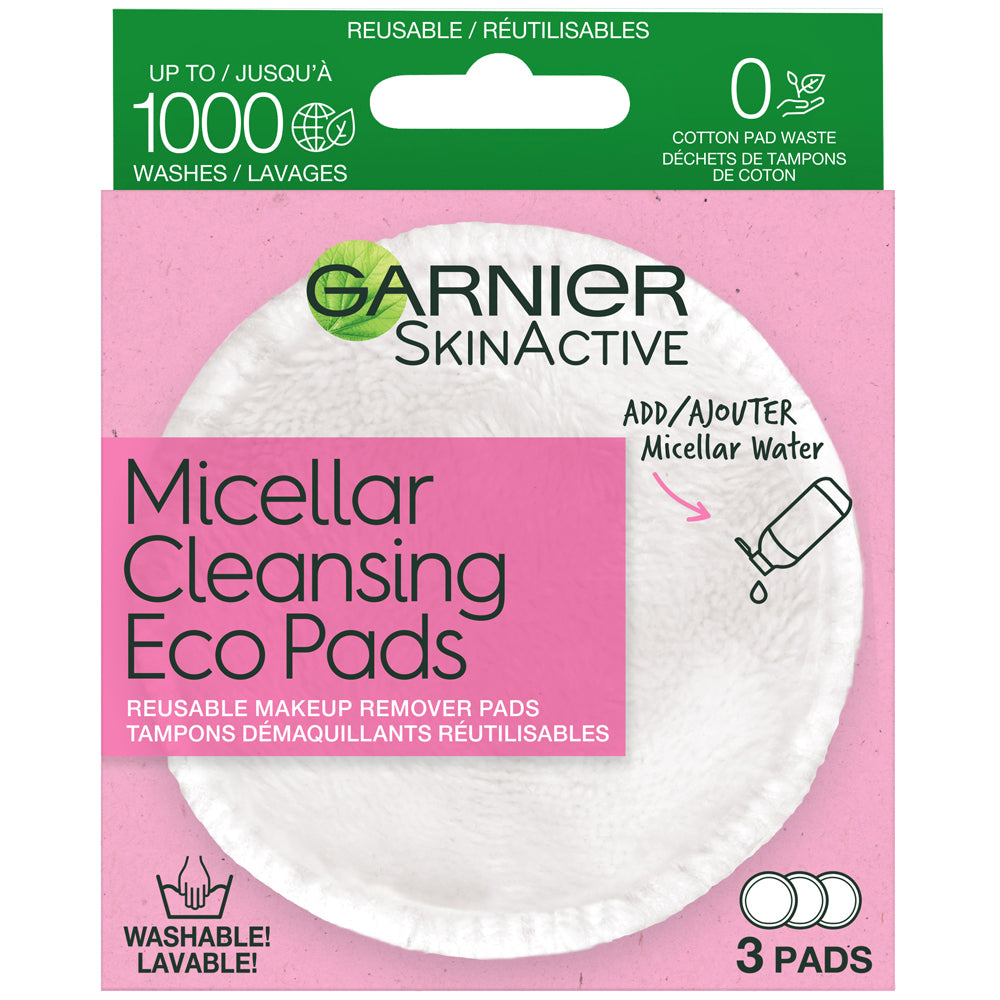 Garnier SkinActive Micellar Cleansing Reusable Eco Pads - 3 ct
