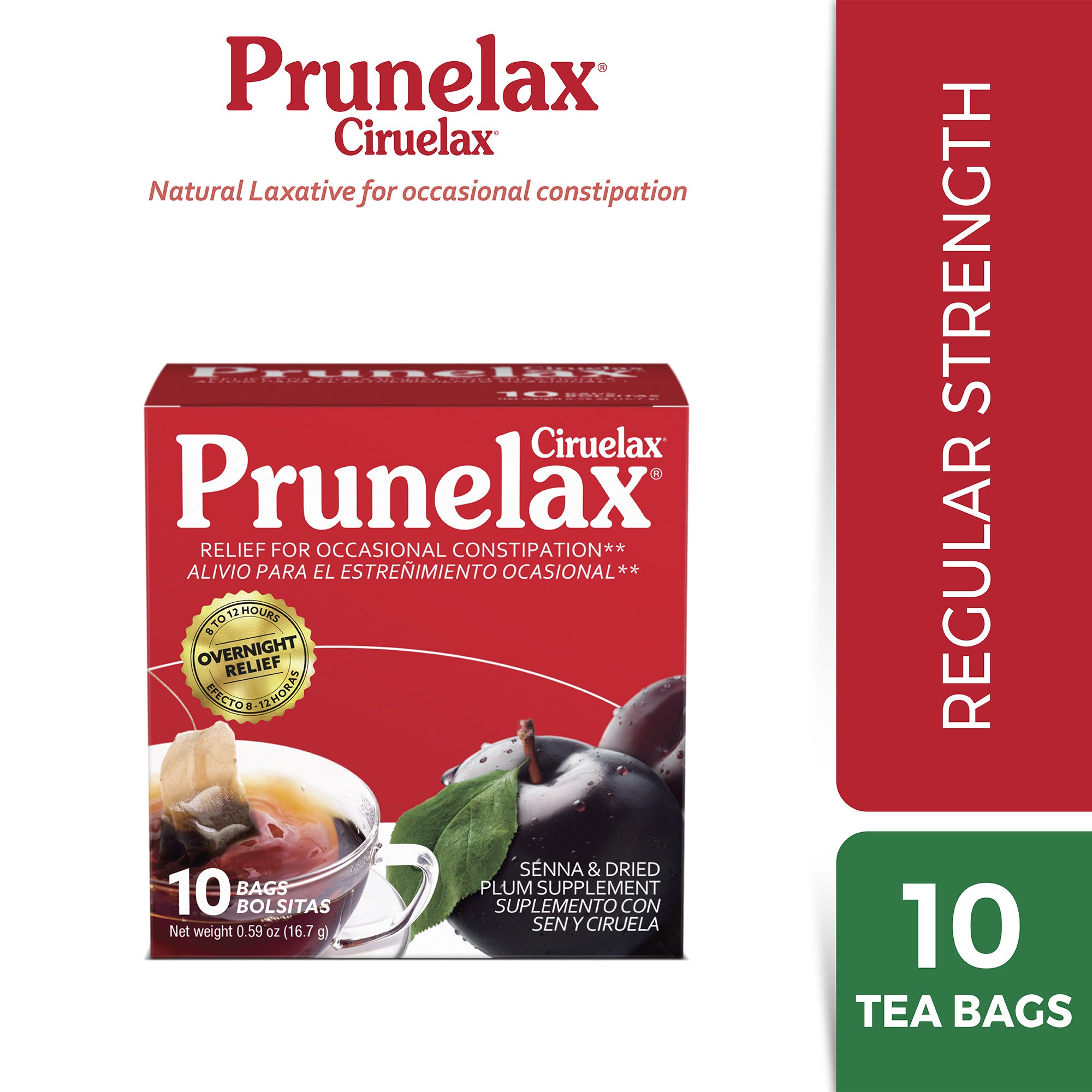 Prunelax Ciruelax Natural Laxative Tea Bags W Senna Dried Plums 10