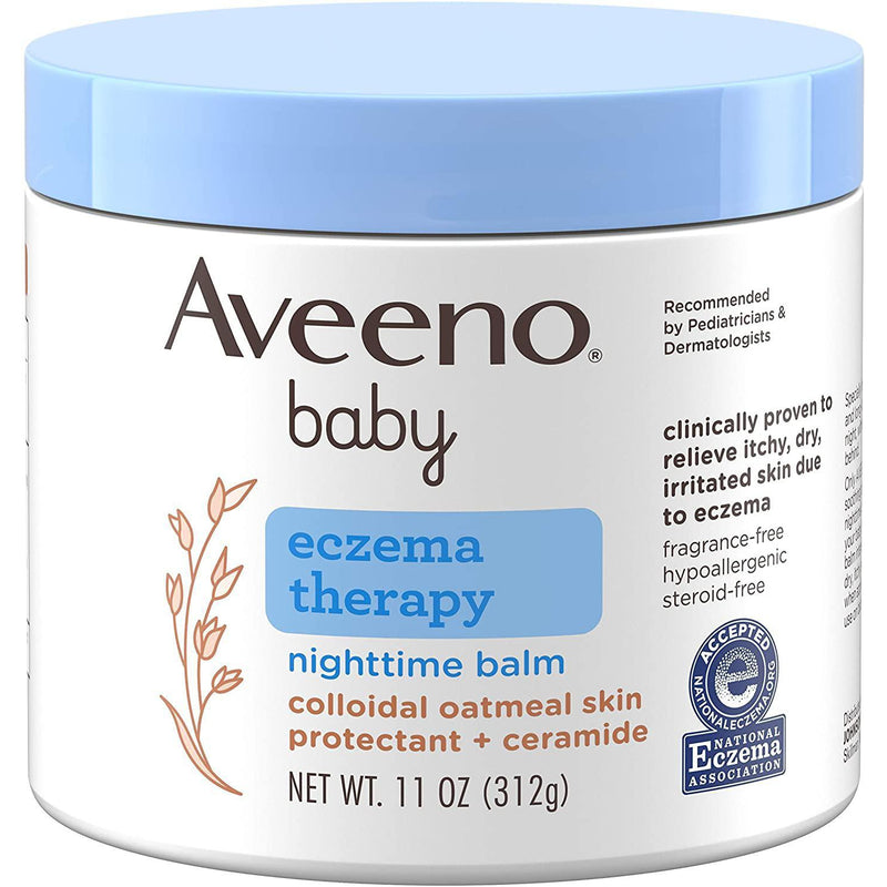 Aveeno Baby Eczema Therapy Nighttime Balm with Natural Colloidal Oatmeal, 11 oz.